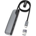 USB C to USB Hub 4 Ports with 2ft Extended Cable Thunderbolt 3 to USB 3.0 Hub with a USB C to USB Adapter (USB