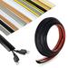 Rubber Bond Cord Cover Floor Cable Protector - Strong Self Adhesive Floor Cord Covers for Wires - Low Profile Extension Cord Covers for Floor & Wall - Black - 2 Thick Cords - 4 Feet