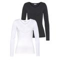 Longsleeve FLASHLIGHTS Gr. 32/34, schwarz-weiß (schwarz, weiß) Damen Shirts Jersey