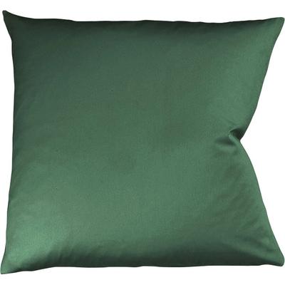 Kissenbezug FLEURESSE "Colours Mako Satin, 100% Baumwolle, mit Reißverschluss", grün (jagdgrün), B:80cm L:80cm, Mako-Satin, Obermaterial: 100% Baumwolle, Kissenbezüge, Mako Satin, glänzend, glatt, Premium Qualität Image