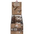 GIZEH BROWN Active Filter – Aktivkohlefilter slim 6 mm Durchmesser – Aktivkohlefilter slim mit Aktivkohle aus Kokosschale – Filter mit 27 mm Länge - 10 Beutel á 50 Filter