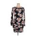 Charlotte Russe Casual Dress: Black Floral Dresses - Women's Size X-Large