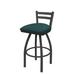 Holland Bar Stool 411 Jackie Low Back Swivel Bar & Counter Stool Plastic in Gray/Green/Brown | Counter Stool (25" Seat Height) | Wayfair 41125PW022