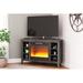 Signature Design by Ashley Arlenbry Corner TV Stand w/ Electric Fireplace Wood in Brown | 28.38 H x 48 W x 15.75 D in | Wayfair W275W5