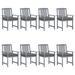 Winston Porter Outdoor Patio Dining Chair w/ Cushions Solid Wood Acacia Wood in Red/Gray/White | 36.22 H x 22.44 W x 23.62 D in | Wayfair