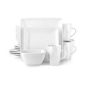 Hokku Designs Square 16 Piece Kitchen Dinnerware Service Plate Crockery Set w/ 4-piece Dinner Plates, Dessert Plate, bowls & Mugs | Wayfair