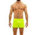 Modus Vivendi PVC Vinyl Shorts with Buttoned Side - Neon Yellow Polyester S