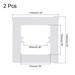 Switch Surround Plate Decoration Single Gang Acrylic White 110mm x 110mm 2Pcs