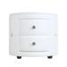 Upholstered PU Nightstand with 2 Drawers and Crystal Handle, Storage Bedside Table, for Bedroom