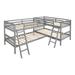 Modern L-Shaped Bunk Bed with Ladder,Twin Size