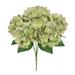 Set of 2 Real Touch Green Mauve Artificial Hydrangea Flower Stem Bush Bouquet 17in - 17" L x 11" W x 11" DP