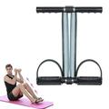 Dual Spring Sit Up Pull Rope Elastic Tension Fitness Foot Pedal Sit Up Equipment for Abdominal Leg Exerciser Tummy Trimmer Sport Fitness Slimming Training Bodybuilding at Home Gym