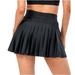 Women s High Waist Pleated Tennis Skirts Solid Color Versatile Athletic Golf Skorts Stretchy Mini Basic Sport Shorts with Pockets