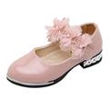 NIUREDLTD Autumn Children Shoes Flower Single Shoes Korean Children Dance Shoes Princess Shoes Leather Shoes Size 26