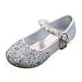 niuredltd summer children sandals girls casual shoes low heel buckle shiny pearl sequins dress dance shoes size 28