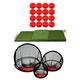 powerNet Ultimate Chipping Bundle | Includes 3 Piece Golf Chipping Nets 16 Pack Practice Foam Golf Balls & Tri-Turf Grass Mat