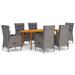 vidaXL Patio Dining Set 5/7 Piece Gray Furniture 59.1 /79.1 Table Length