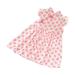 Loopsun Toddler Girl Dress Split Neck Sleeveless Flower Printing Fashion Cute Ruffle Mini Dress Pink