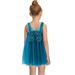 Summer Savings Clearance 2024! Loopsun Toddler Girl Dress Square Neck Sleeveless Solid Cute Elegant Mesh Wing Suspenders Mini Dress Blue