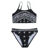 Girls Swimsuits Size 18 Months-24 Months Baby Butterflies Retro Suspender Swimwear Summer Two Piece Bikini Girls Bathing Suit Black