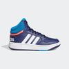 Sneaker ADIDAS SPORTSWEAR "HOOPS MID 3.0 K", Gr. 37, blau (dunkelblau, blau rush, turbo), Textil, Synthetik, sportlich, Schuhe