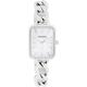 Oozoo Timepieces Women's Watch, Wrist Watch with Chain Bracelet, High-Quality Watch for Women, Elegant Analogue Women's Watch in Rectangular, Silver/white, klein, Bracelet