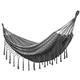 SWAWIS Outdoor Boho Hammock for 2 People, Hammock Camping Load Capacity up to 200 kg Cotton Portable Hammock with Carry Bag for Outdoor Indoor Balcony Garden, Dark Grey