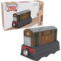 Thomas & Friends Fisher-Price Wooden Railway Toby Engine, Push-Along Toy Train Made from sustainably sourced Wood for Toddlers and Preschool Kids