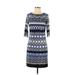 Studio One Casual Dress - Sheath: Blue Baroque Print Dresses - Women's Size 6