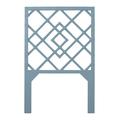 David Francis Furniture Darien Wood & Rattan Headboard Wood/Wicker/Rattan in Blue | 64 H x 42 W x 1 D in | Wayfair B4501-T-S167