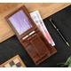 Rfid Wallet - Premium Genuine Leather Wallet Oil Pullup Shield Cash & Coin Holder Card Case Bi-Fold Slim Man