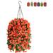 Primrue Artificial Flowers in Hanging Basket Silk in Red | 28.5 H x 12.2 W x 12.2 D in | Wayfair EACF28C2B5C348E5A5E2AE95269D2DC9