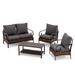 Alcott Hill® Delaplaine 4 Piece Rattan Sofa Seating Group w/ Cushions in Gray | Outdoor Furniture | Wayfair AAC5C74619A5474794F9197F8801DAAB