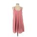 Blue Rain Casual Dress - A-Line Scoop Neck Sleeveless: Pink Print Dresses - Women's Size Small