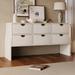 Retro Style Rubber Wood 6-Drawer Dresser Sideboard, Cabinet Sofa Table with Ample Storage Spaces