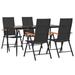 vidaXL Patio Dining Set Black Outdoor Furniture 3/5/7/9 Piece Multi Sizes