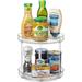 HBlife Lazy Susan Organizer 9.25 Inches 2 Tier Clear Turntable Organizer for Cabinet Kitchen Pantry Countertop Bathroom