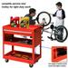 Tool Box Cart with Drawer 3-Tray 27.6 in. W Rolling Utility Cart Tool Storage Cabinet Commercial Mobile Work Cart Organizers 300 lbs Weight Capacity for Home Workshop Red