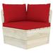 Dcenta Pallet Sofa Cushions 3 pcs Red Fabric