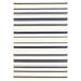 Chaudhary Living 5.25 x 7.5 Blue and Off White Striped Rectangular Outdoor Area Throw Rug