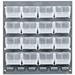 Quantum Storage QLP-1819-210-16CL 18 x 19 in. Louvered Panel with 16 Clear Bins