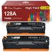 Tonerkingdom Compatible HP 128A Black Toner Cartridge | Works with HP LaserJet Pro CM1415 Color CP1525 Color Series | CE320A 2 Pack