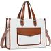 BOSTANTEN Laptop Tote Bag for Women Canvas Work Bag Professional 15.6 inch Briefcase Large Handbag Slim Business Office Purse