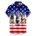 Men s Fourth of July Hawaiian Shirts Happy Independence Day USA Flag Bowling Short Sleeve Button Down Shirts Beach Aloha Casual Holiday Tops Sizes Kids-Adult Unisex Couples