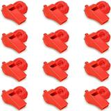 FACEGA Red Emergency Whistles with Lanyard Loud Crisp Sound 12 Packs Whistle Bulk Ideal for Lifeguard Self-Defense and Emergency - Random color