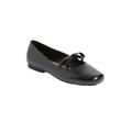 Wide Width Women's The Emili Ballet Flat by Comfortview in Black (Size 7 W)