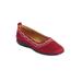 Wide Width Women's The Kellan Flat by Comfortview in Rich Burgundy (Size 11 W)