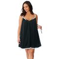 Plus Size Women's Babydoll Ruffle Gown by Amoureuse in Black (Size 4X)