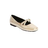 Extra Wide Width Women's The Emili Ballet Flat by Comfortview in Gold (Size 10 1/2 WW)