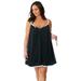 Plus Size Women's Babydoll Ruffle Gown by Amoureuse in Black (Size L)